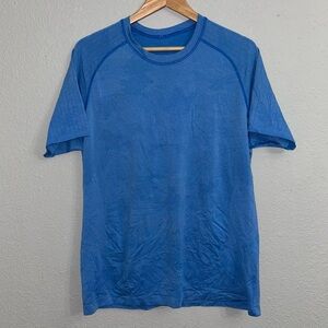 Lululemon Blue Swiftly Tech Short Sleeve Workout Top Size XL
